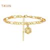 TR Women A To Z Capital Letter Pendant Bracelet Bangle Anklet Foot Chain