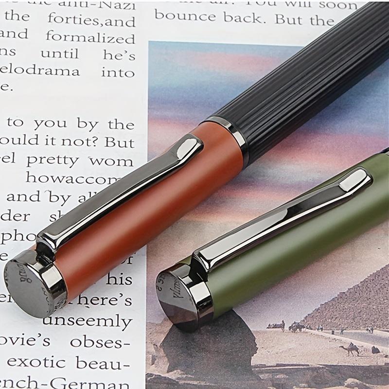 High-quality metal rotating ballpoint pen, business office signature pen, daily learning writing practice ballpoint pen (black ink)