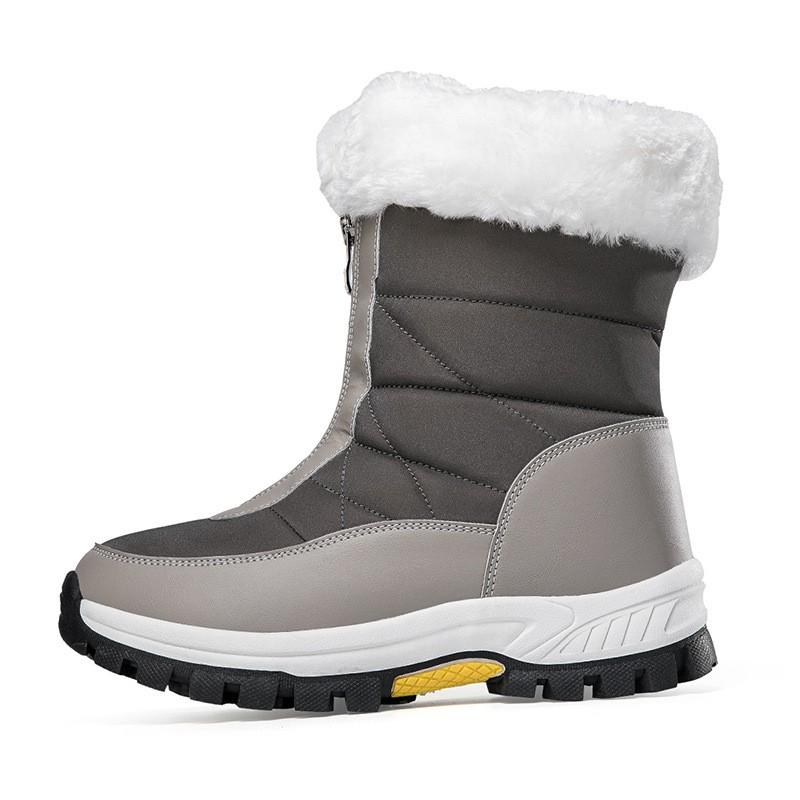 

Women s Boots Snow Fur Woman Shoes Platform Ladies Shoes Keep Warm Ankle Boots Solid Women s Winter Footwear Botas Mujer 42 темно-сірий колір
