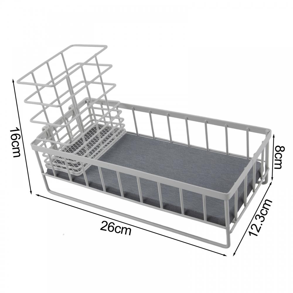 Quick Drying Sink Organizer with Diatomaceous Stone for Kitchen Use