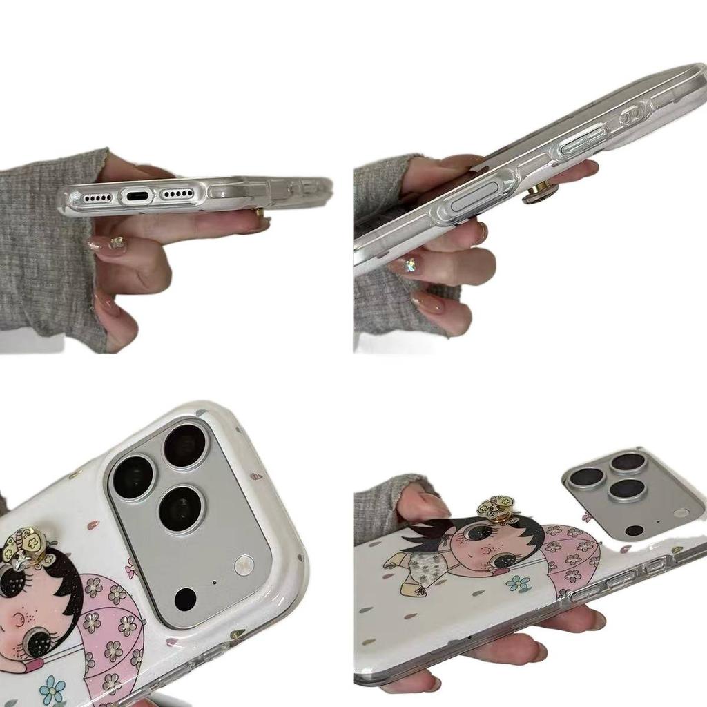 Cute pink umbrella girl ins15 for 17pro apple 17ProMax mobile phone case iPhone16Proma