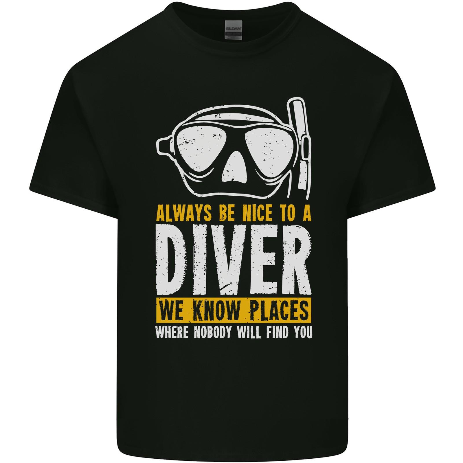 Be Nice to a Scuba Diver Funny Diving Mens Light Cotton T-Shirt M