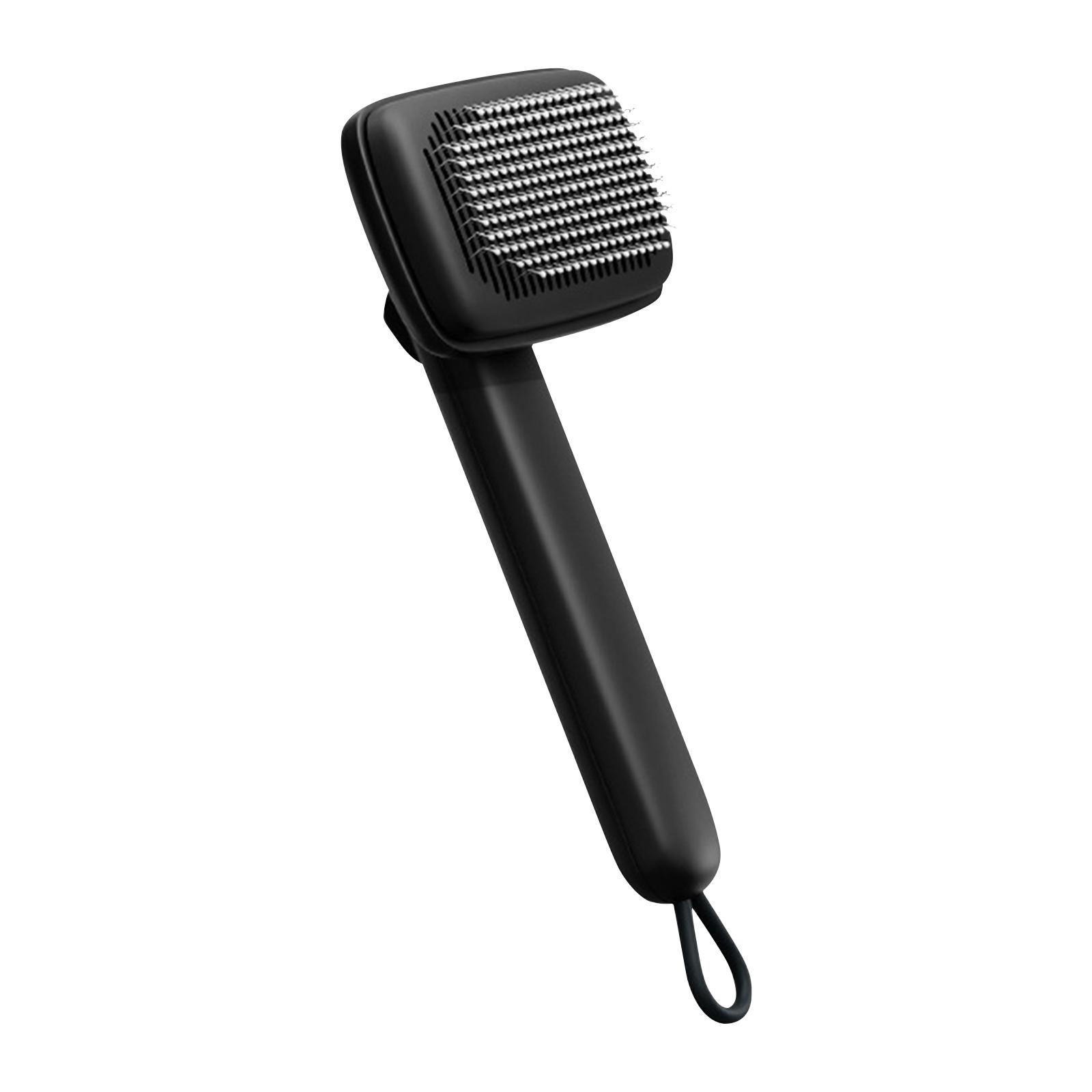 

Self Cleaning Slicker Brush Cat Hair Brush Cat Grooming Deshedding Brush for Long Or Short Haired Cats чорний