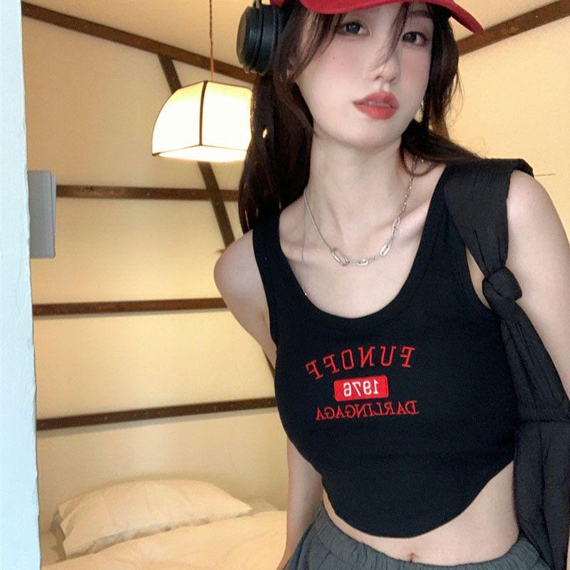 

Французский сладкий и пикантный вышитый белый топ-майка для женщин – Летний повседневный или многослойный топ. S чёрный