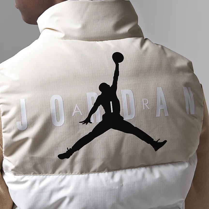 Jordan Logo Versatile Three-Proof Down Vest Kids Vests Off-White HQ8120-133