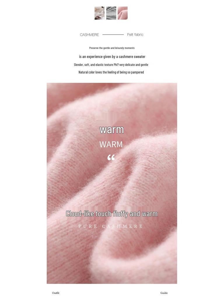 Damen Kaschmir Pullover mit Rundhalsausschnitt - Herbst/Winter Kollektion 2025, Sattelschulter, Verdickt, Uni-Farben, Lockere Passform, Figurschmeichelnde Strick-Basis.