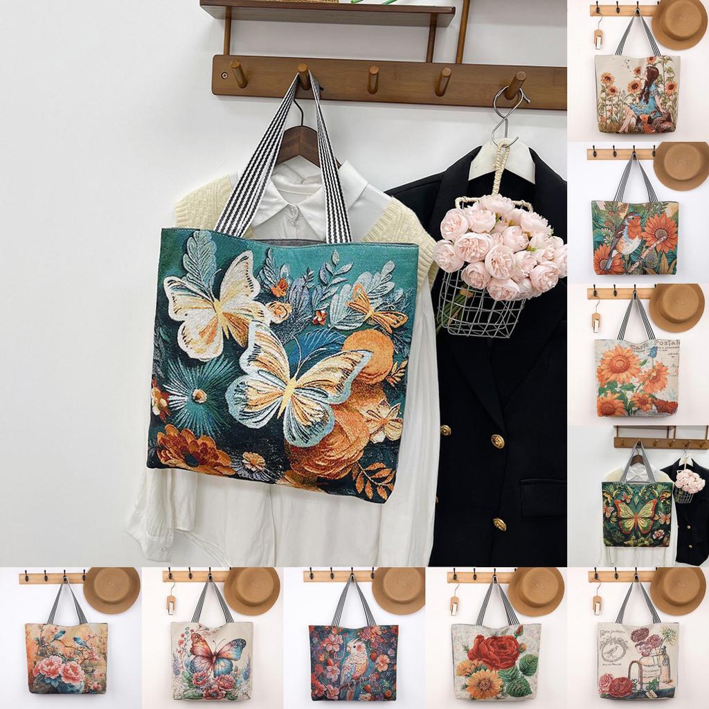 Bohemian Embroidered Tote Bag With Polyester Lining For Women And Casual Outings