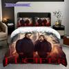 Mystery Lucifer Bedding (1 * duvet cover + 2 * pillowcase, without core) 2D Flat Duvet cover and pillowcase Christmas birthday gift Bedding set