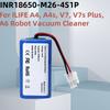 Replacement 14.4V 2600mAh Battery for ILIFE A4, A4s, V7, V7s Plus, A6 Robot Vacuum Cleaner Rechargeable Battery 18650