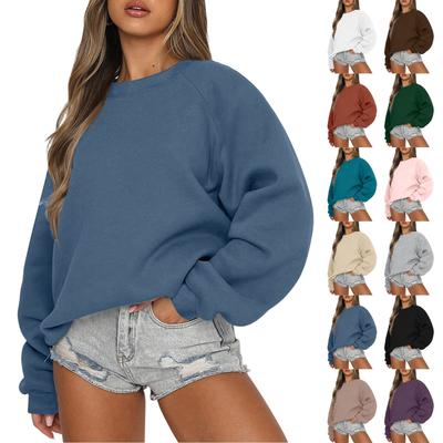 Sweatshirts For Women Oversized Crewneck Fleece Pullover Long Sleeve Tops Comfy Fall Winter Fashion Outfits