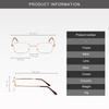 Folding Reading Glasses Portable Progressive Biofocal Eyewear Mens Parent Anti-Blue Ray Presbyopic Eyeglasses with Leather Case