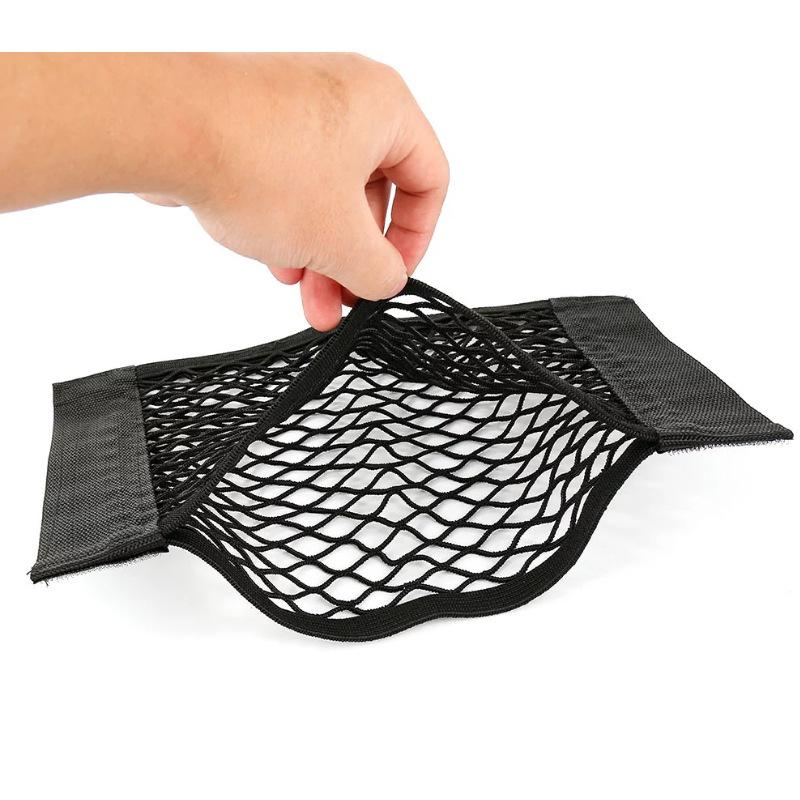 2PCS Car Trunk Storage Bag Net Grid Pocket Holder Mesh Pocket Seat Elastic String Magic Luggage Interior Organizer Stuff Netting