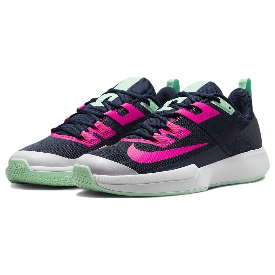 Кроссовки унисекс NikeCourt Vapor Lite Obsidian Hyper Pink Blue Green-Glow White — фото 3