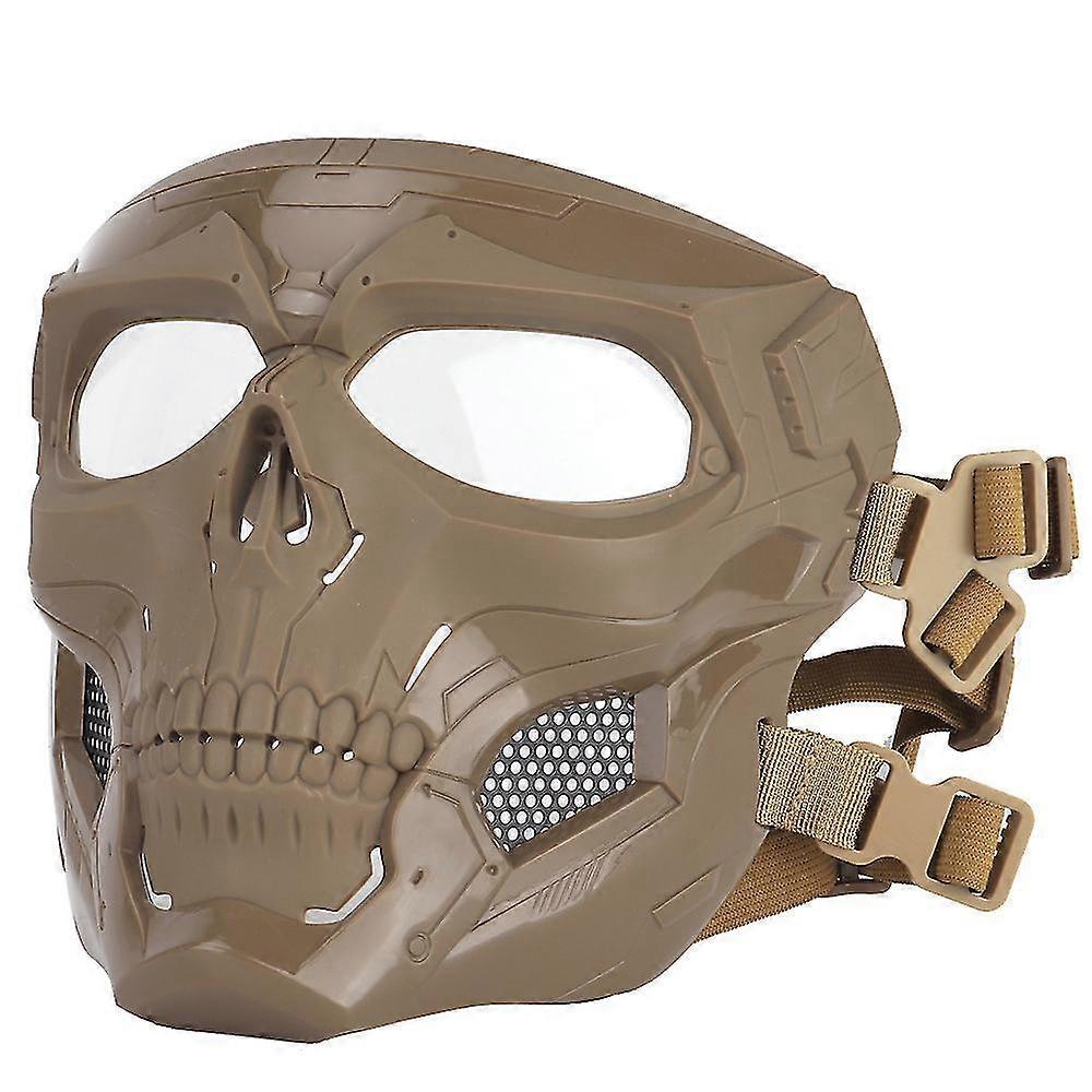 Neue Skull Taktische Schutzmaske Outdoor Riding Persönlichkeit Sanddichte Maske Atmungsaktiv Gesicht War Game Kappe Stoßreduzierung Vollgesichtsschutzkappe 1 Stück