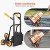 SucceBuy 440 lbs Folding Hand Truck Dolly with 6 Wheels & 2 Elastic Ropes Stair Climbing Cart for Shopping Moving Warehouse