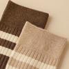 1 Paar Socken Gestreifte Lange Socken Sommer Dünne Mittellange Socken Schmale Wadenstrümpfe Bequem Atmungsaktiv Japanischer Stil Vintage Socken