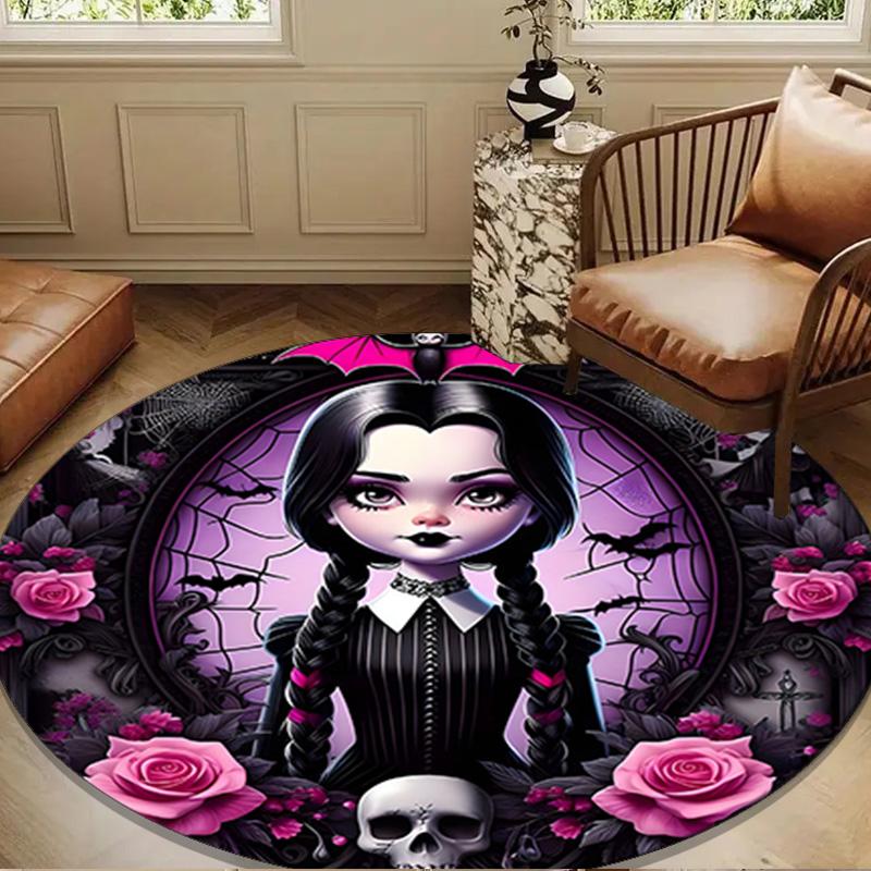 Gothic Fashion And Mystery Round mat, Anti-slip Circle Carpet Chair rug For livingroom,Bedroom, doormat home decor Gift Christmas Gifts