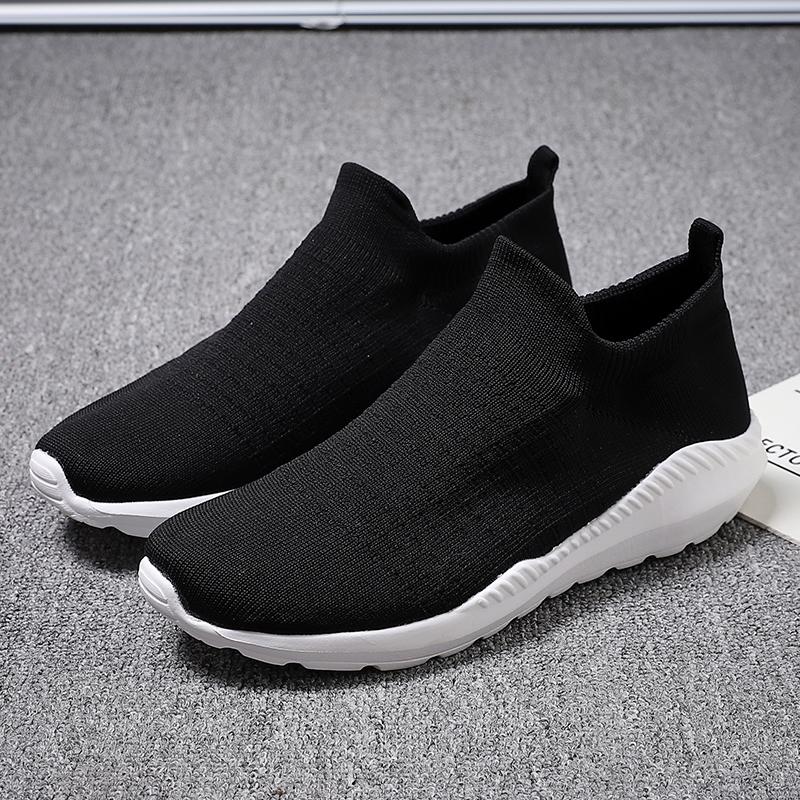 

Мужские кроссовки Slip On Heighteen Soft Sole Light Weight Casual Shoes Дышащие спортивные лоферы Shoes Plus Size Khaki Black US6.5 (CN39) чёрный