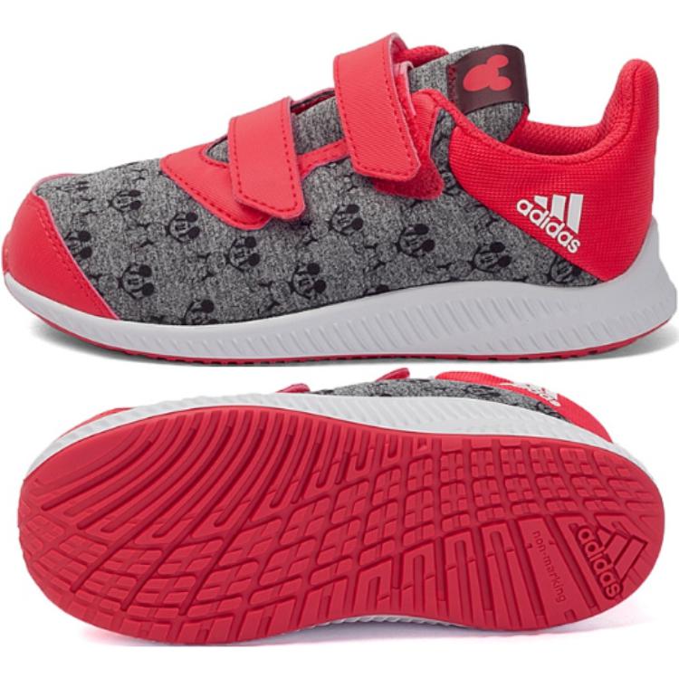 Disney x adidas FortaRun CF Infant Mickey Mouse Baby Sneakers Grey Hyper-Pink BA9911