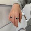 Wedding Index Finger Ring Geometric Women Rings Heart Chain Ring Korean Style Heart Stackable Rings