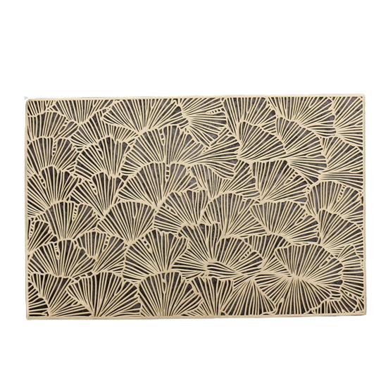 

Обеденный коврик, выдолбленный декоративный дышащий коврик из ПВХ золотого цвета золотистый