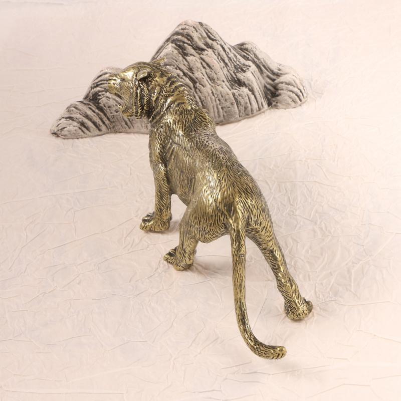 Zodiac Vintage Messing Ornament Neuer Chinesischer Stil Nationaler Trend Dominanter Großer Tiger Tee Haustier Dekoration