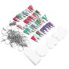 DIY Keychain Set Special Shape Acrylic Blanks HandMade Key Chain Pendants Making Accessories