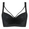 Large size underwear women's fat mm tube top gathering anti-sagging collection breast adjustment bra thin lace