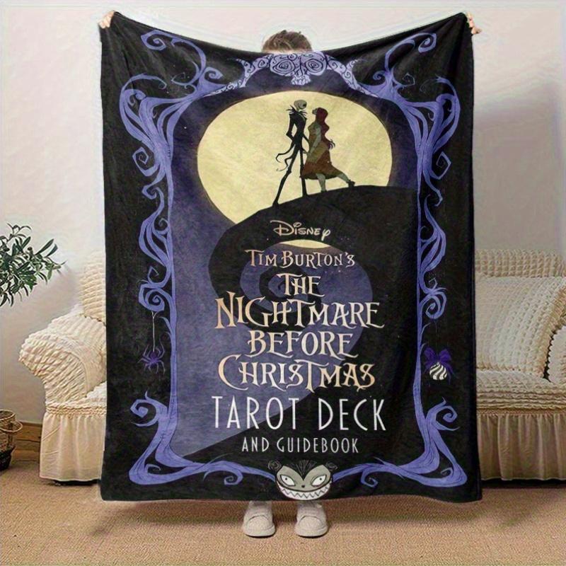 1pc, Cozy Nightmare Before Christmas Home Decor Blanket: Perfect Gift for Bedroom, Living Room, Travel, Camping, Car