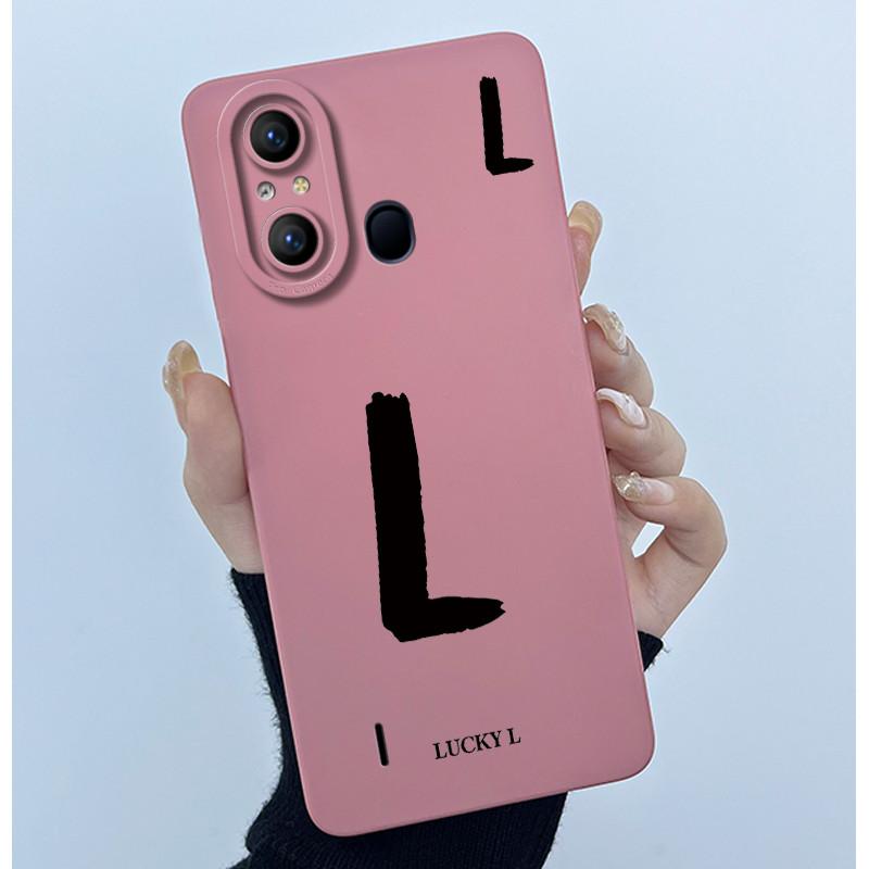 ITEL A58 A58 Pro A49 A49 LTE Telefon Kılıfı Mat Şanslı Baş Harf Yumuşak Silikon Kapak ITELA58PRO A 49 A661L Kılıfı İçin