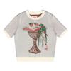 I Oedeul [Women] Royal Sandwich Jacquard Crop Top Knit - Ivory