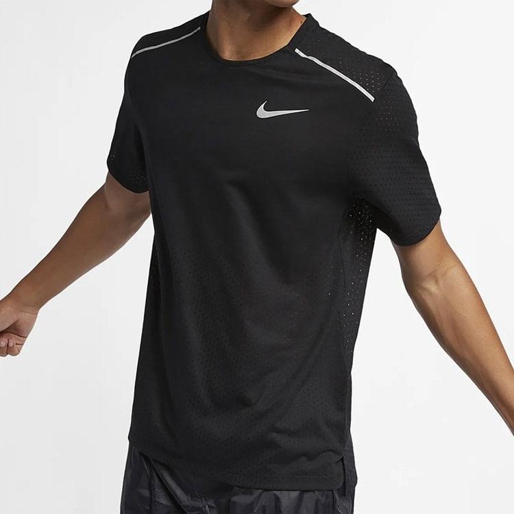 Nike Dri-FIT Black Running Short-Sleeve Top Men's CT7750-010