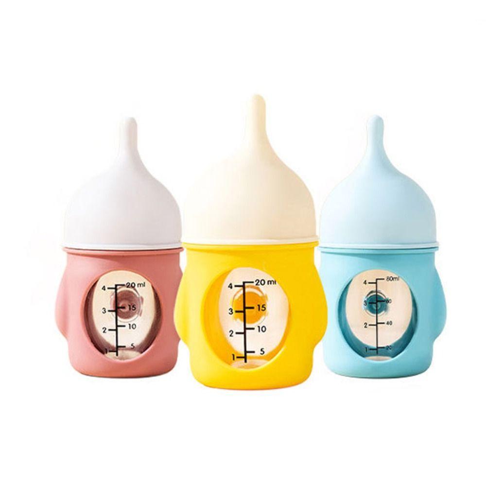 Durable 20/80ML Puppy Bottles Silicone Anti-slip Kitten Bottles Isualization Scale Wth Anti-choking Valve Pet Feeding Bottle