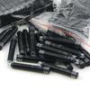 50pcs Black Universal Fountain Pen Metal Ink Pens Frosted Black 2.6mm Converter Filler Business Office School Supplies Writing