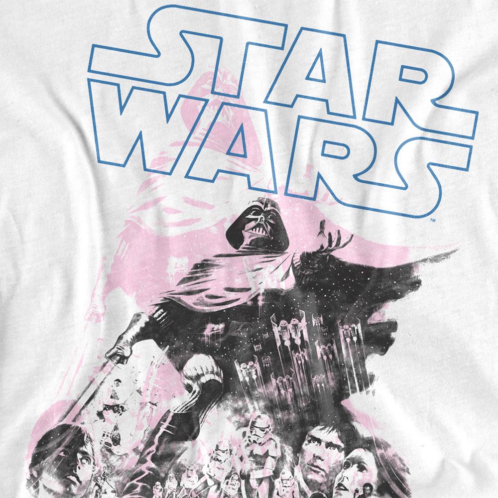 Star Wars Womens/Ladies Darth Vader Retro Poster T-Shirt