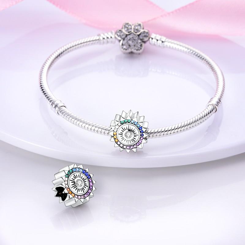 Copper Colorful Zirconium Charms Beads Bohemian Dreamcatcher Heart Pendants Fit Fash Bracelet Necklace Jewelry