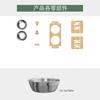 1PC Anti Slip Bamboo Pet Feeder Stand Adjustable Raised Food Bowls with 2 Bowls for Comfort Feeding