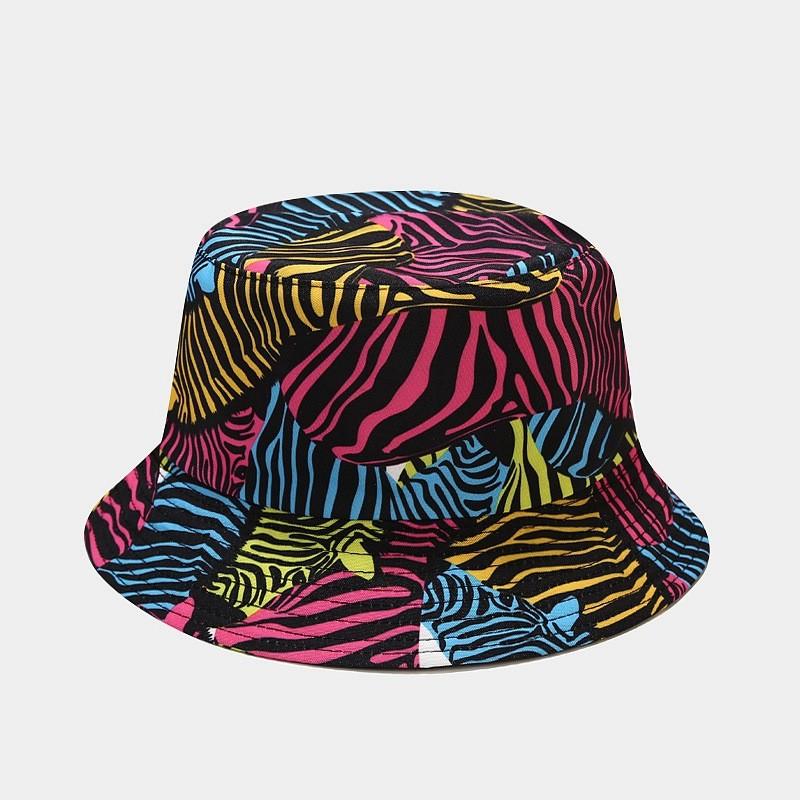 Classic Vintage Print Doublesided Sun Hat For Men Women Summer Outdoor Uv Protection
