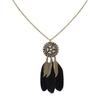 Wind Bohemian Painted Glazed Feather Fringed Earrings Fashion Temperament Women's Earrings Long Necklace Accessories