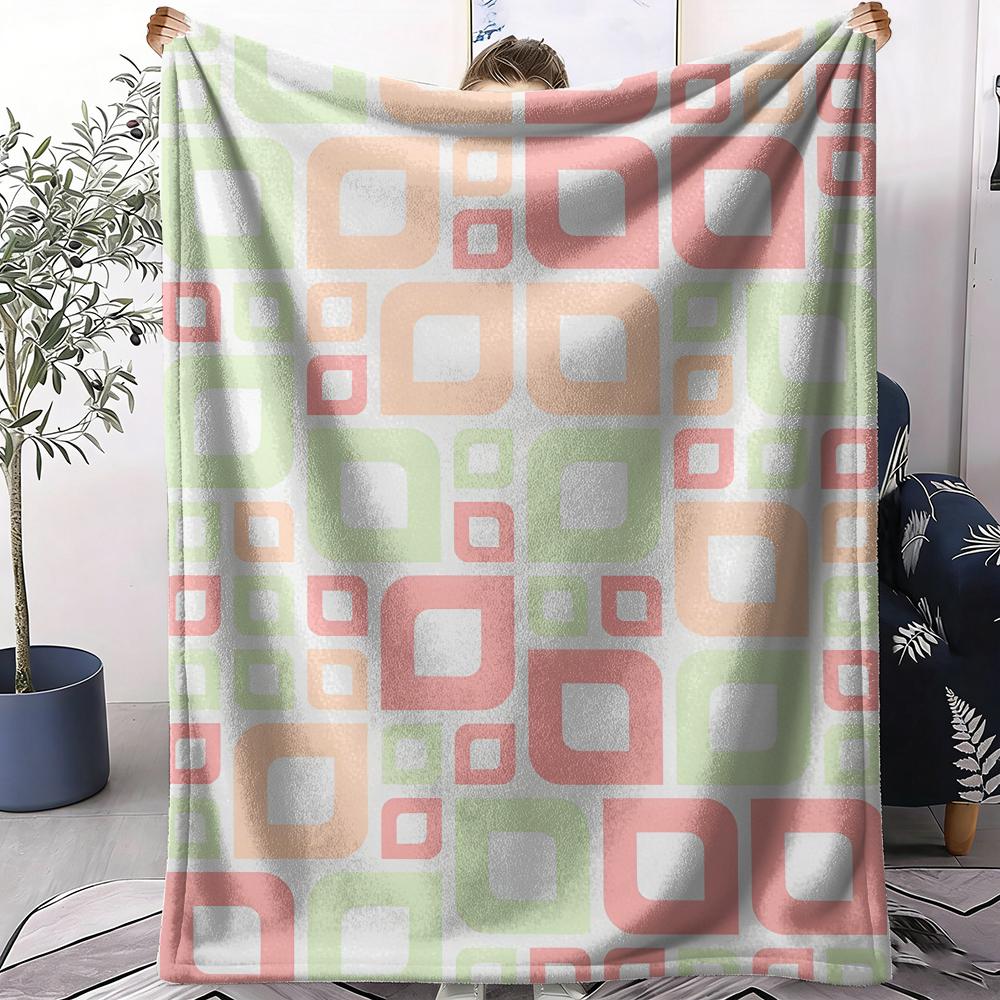 Retro Sunburst Überwurf Weiche Flanell AC Decke Leichter Sommer-Nickerchen-Überwurf Gemütliche Decke für Sofa Bett Reisen Zuhause