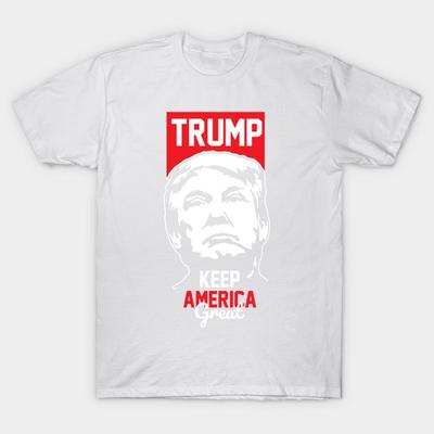T-Shirt Damen Trump Keep America Great Harajuku Druck Kawaii T-Shirt Sommer Kurzarm Damen T-Shirt Top Tee