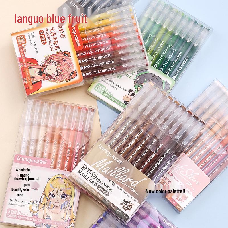 Blue Fruit Large Capacity Journal Pen Set - 234 Colors for Art, Doodling, Fluorescent, Neutral, Acrylic Markers
