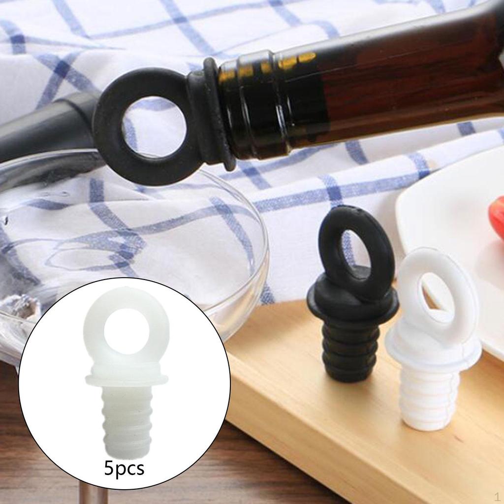 5 Pack Wine Stopper Reusable Multipurpose Bottle Protector for Home Kitchen Festival