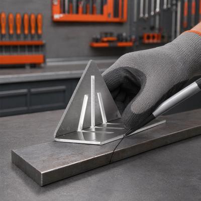 2/3 Piezas Escuadra de Inglete para Carpintero de Alta Resistencia, Escuadra de Inglete Metálica de 22.5-90 Grados, Escuadra Triangular de Inglete de Alta Precisión para Tubos Cuadrados, Tubos Redondos, Ángulos