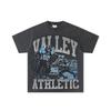 26 Cross-border foreign trade VALL Meichao high street retro washing water old direct injection hot diamond short sleeve pullover men's and women's 