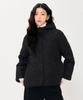 Chasecult Women'S Hooded Quilted Jumper - Black