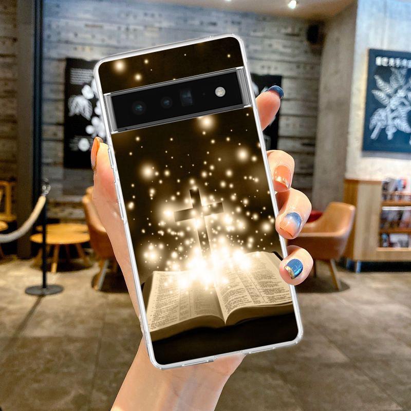 

Faith Christian Religious Jesus Clear Phone Case Cover for Google Pixel 8 7 6 5 4 4XL Silicone 7A 6A 5A 4A 3A Transparent Shell Pixel 6
