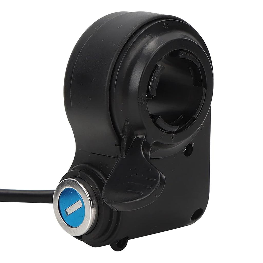 Keenso Motorcycle Handlebar Switch, Thumb Lock Electric Scooters Throttle Grip Accessory Black
