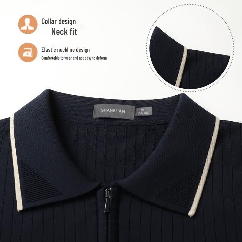 Shanshan Men's Luxury Elastic Lyocell-Blend Polo Shirt