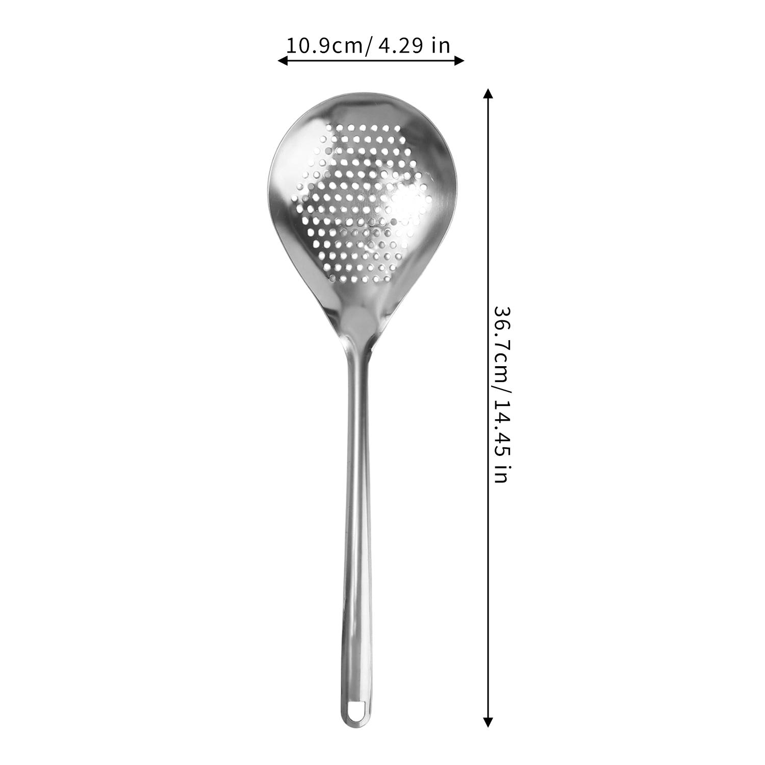 

Stainless Steel Colanders Spoon Long Handle Food Strainers Spoons Frying Skimmer Spoons Cooking Tools Kitchen Dining Utensils
